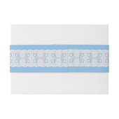 White Eyelet Lace auf Blue Einladungsbanderole (Rückseitenbeispiel)