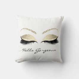 White Eyes Makeup Lash Hallo Gorgeous Gold Spark Kissen