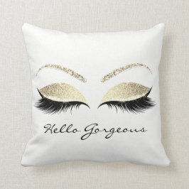 White Eyes Makeup Lash Hallo Gorgeous Gold Spark Kissen
