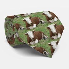 White Face Cow Necktie Krawatte