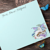 White Fairy Cat Mushroom Notizblock