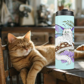 White Fairy Cat Mushroom Thermosbecher