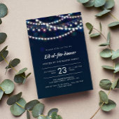 White Fairy Lights Blue Eid al-fitr Abendessen Einladung