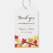 White Fall Maple Leaf Herbstblatt Hochzeitsgeschen Geschenkanhänger (Vorderseite)