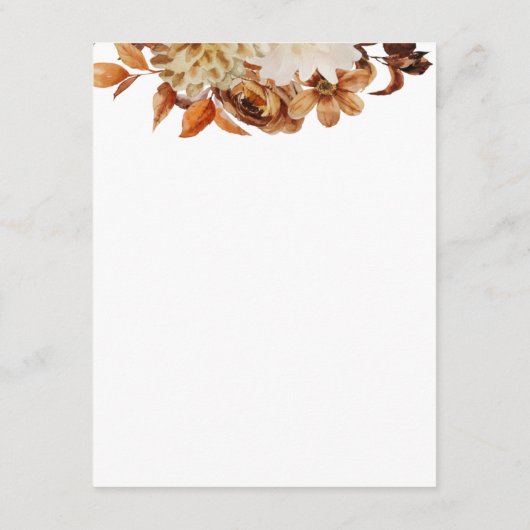 White Fall Terracotta Blumenzwiebeln Details Begleitkarte (Rückseite)