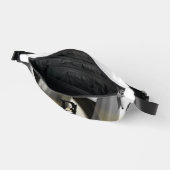 White Fanny Pack Trend Abstrakt Art Black Gold Bauchtasche (Offen)