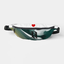 White Fanny Pack Trend Abstrakt Art Green Bauchtasche