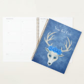 White Fantasy Deer Head Face Rose zur Blues Planer (Anzeige)