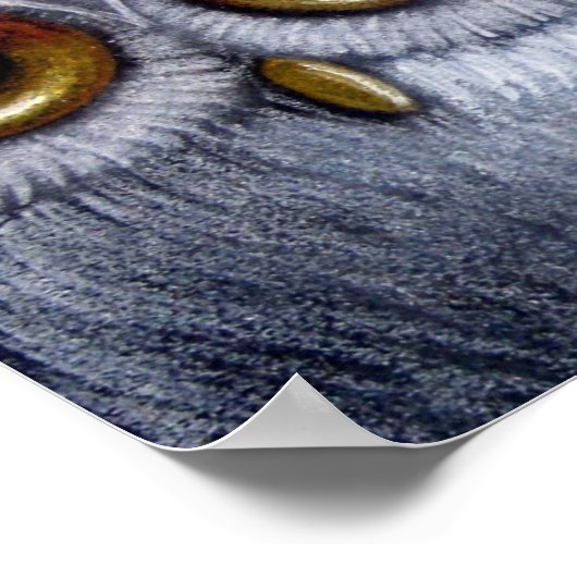 WHITE FANTASY SNOWY OWL Poster (Ecke)