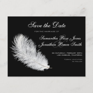 White Feaather Black Save the Date