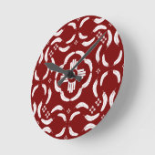 White Feather ZIa Runde Wanduhr (Winkel)