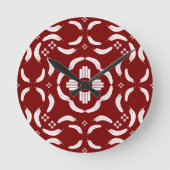 White Feather ZIa Runde Wanduhr (Vorderseite)