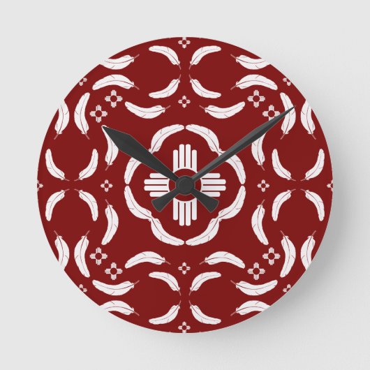 White Feather ZIa Runde Wanduhr (Vorderseite)