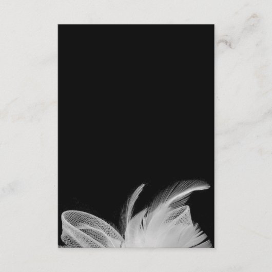 White Feathers 3.5x5 Umschließkarte Begleitkarte (Vorderseite)