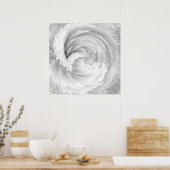 White Feathers Angel Wings Abstrakt Viktorianisch Poster (Küche)