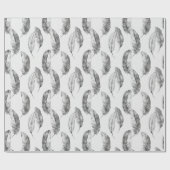 White Feathers Geschenkpapier (Flach)