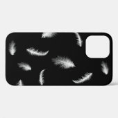 White Feathers on Black Case Mate iPhone Case (Rückseite (Horizontal))