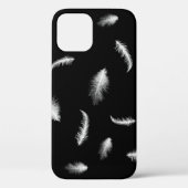 White Feathers on Black Case Mate iPhone Case (Rückseite)