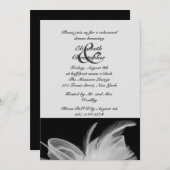 White Feathers Probe Dinner Einladung (Vorne/Hinten)