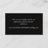 White Feathers Wedding Website Card Begleitkarte (Rückseite)