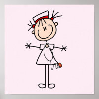 White Female Stick Figure Nurse 2