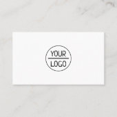 White-Feminin-Skript benutzerdefiniertes Logo Soci Visitenkarte (Vorderseite)