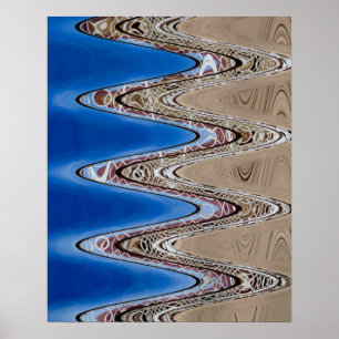 White Fence Wavy Abstrakt, 2018 SVP-Bilder Poster