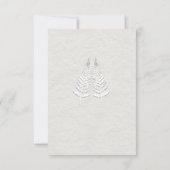 White Fern Wedding Save the Date Card (Rückseite)