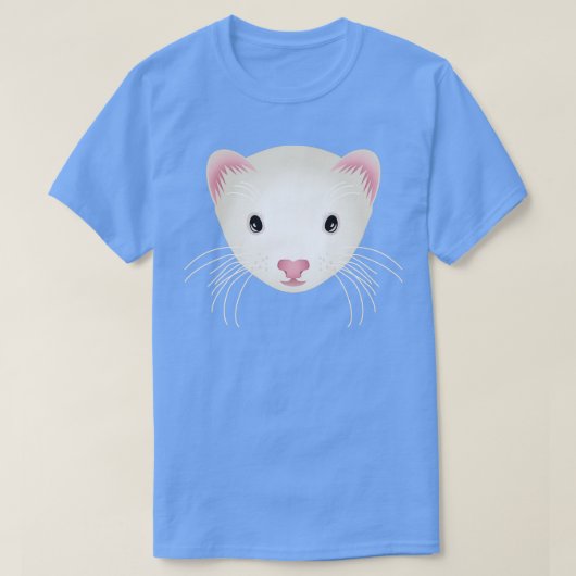 White Ferret Face T-Shirt (Design vorne)