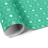White Festivals Stars Geschenkpapier (Rolleneckpunkt)