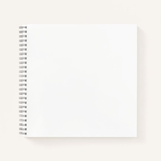 White #FFFFFF Spiral Notebook Notizblock (Vorderseite)