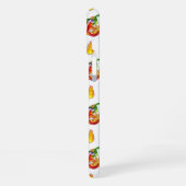 White Firefighter Fun Red & Yellow Flame Design iPhone Hülle (Linke Seite)