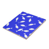 White Fish Blue Background Captain Sea Theme Fliese (Seite)