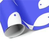 White Fish Blue Background Captain Sea Theme Geschenkpapier (Rolleneckpunkt)