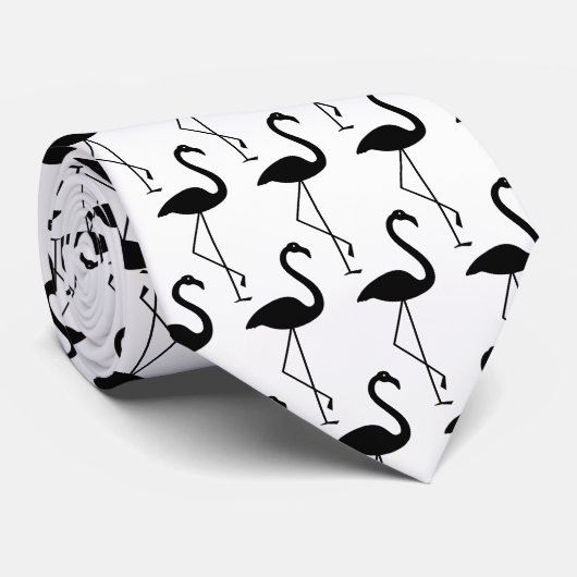 White Flamingo Krawatte (Gerollt)
