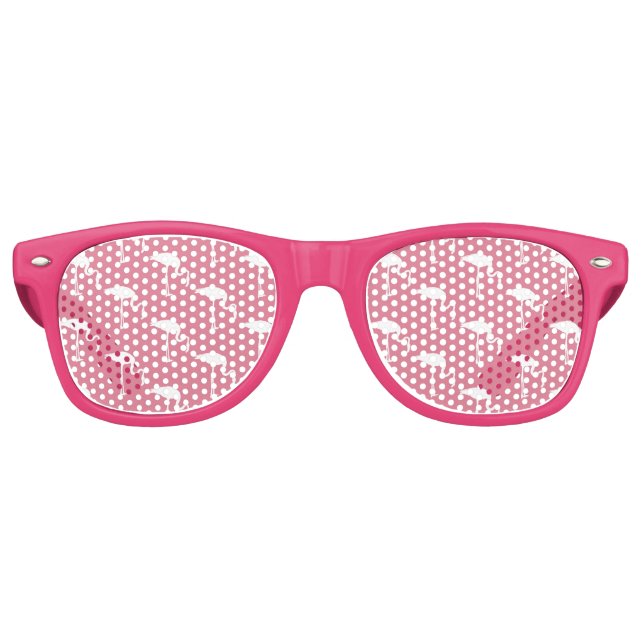 White Flamingo Print Partybrille (Vorderseite)