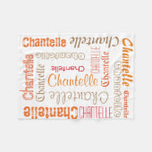 White Fleece Blankname Collage Autunm Fall (Vorderseite (Horizontal))