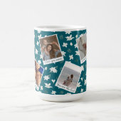 White Floral 6 Foto Collage - Custom Mother's Day Kaffeetasse (Mittel)