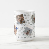 White Floral 6 Foto Collage - Custom Mother's Day Kaffeetasse (Mittel)