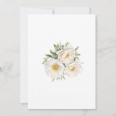 White Floral Blue Hydrangea Garden Baby Dusche Einladung (Rückseite)