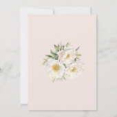 White Floral Blue Hydrangea Garten Brautparty Einladung (Rückseite)