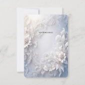 White Floral Blüh Danke Karte (Rückseite)