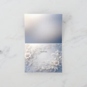 White Floral Blüh Danke Karte (Innenseite)