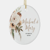 White Floral Boho Hochzeit Ornament Geschenk (Rechts)