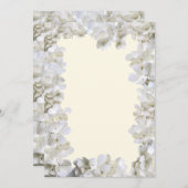 White Floral Border Blank Ecru Hochzeitspapier (Vorne/Hinten)