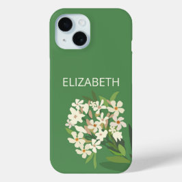 White Floral Bouquet Individuelle Name Case-Mate iPhone Hülle