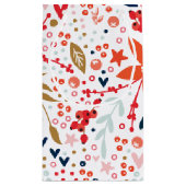 White Floral Christmas Geschenktasche Kleine Geschenktüte (Rückseite)