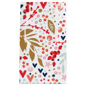 White Floral Christmas Geschenktasche Kleine Geschenktüte (Vorderseite)