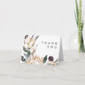 White Floral Dankeschön Karte (Vorderseite)
