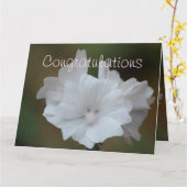 White Floral Designer Karte (Gelbe Blume)